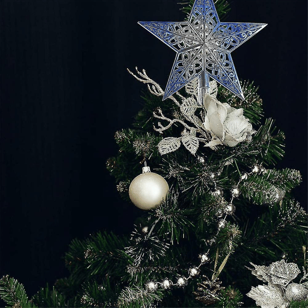 Arbre de Noël Star Topper Glittered Xmas Tree Topper urholkad