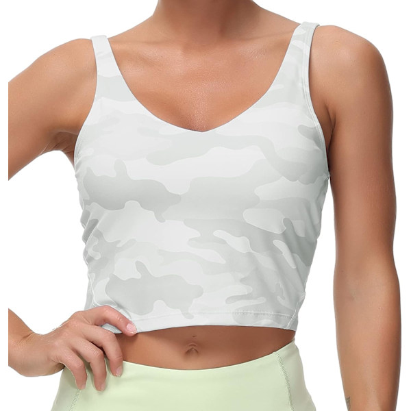 Naisten Camo Longline Urheiluliivit Langaton Pehmustettu Keskituenta Yoga