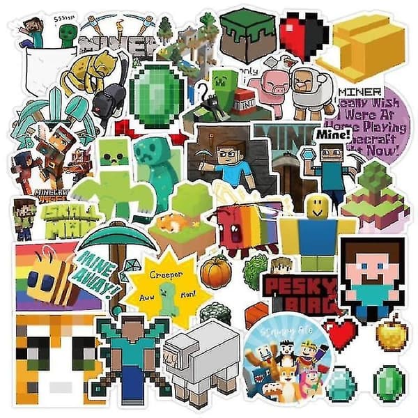 Minecrafted Design Stickers Blå Diamantsværd Dejlig