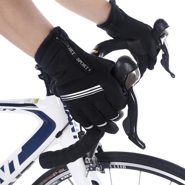 för Touch Screen Vindtät Varm Halkfri Full Finger Herr Dam Vinter Cykling Gl L