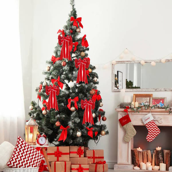 Christmas Bows Holiday Dekorative Bows Xmas Krans Bow for A