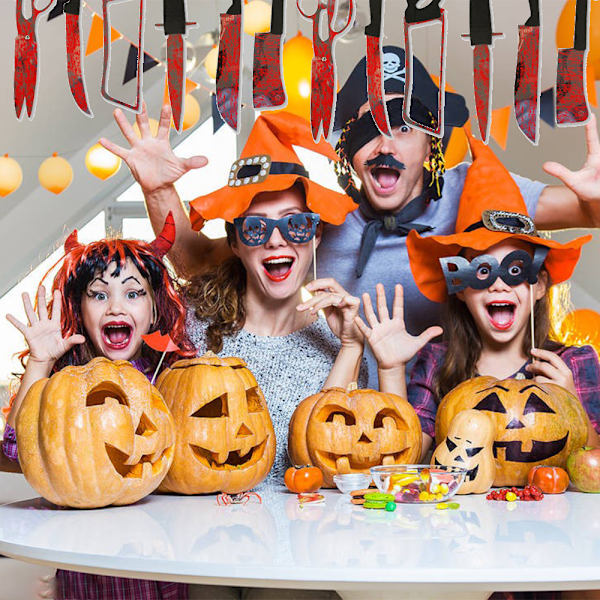 Halloween festdekorationer, skrämmande födelsedagsbanner för B