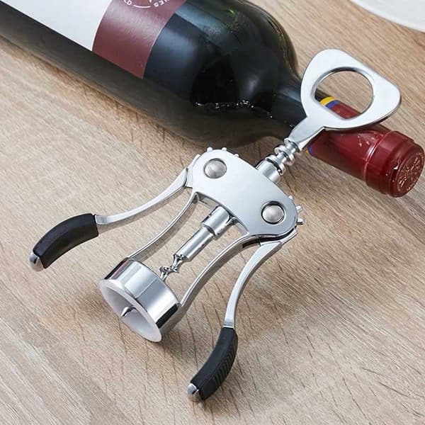 Vinåbner, Zinklegering Premium Wing Corkscrew Vinflaskeåbner med multifunktionel flaskeåbner, opgradering