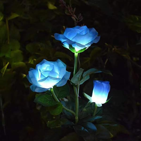 Udendørs Solar Havelampe, Solar LED Rose Lamper med større