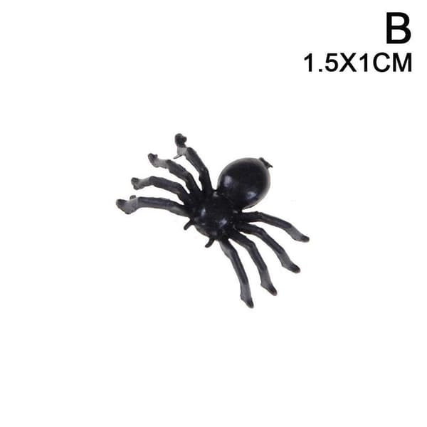 Flexibel plastsimulering spindlar Toy Joke Scream AU Halloween black 1.5*1CM