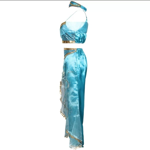 Halloween kotym Coplay Aladdin Jamine Prince Dre light blue l deep blue s
