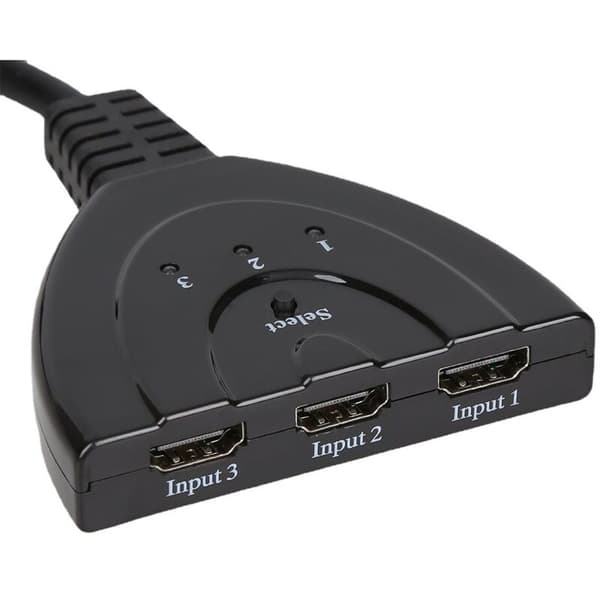 4K@60Hz 3-ports HDMI-switch, 4K HDMI-switch splitter 3 ind 1 ud, 3