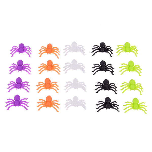 200ST/ Set Halloween Plast Miniatyr Spindlar Dekorera random color