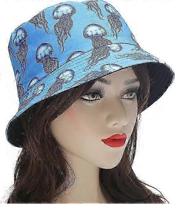 Dame Tribal Geometrisk Graffiti Print Canvas Bøttehatt Fiskehatt