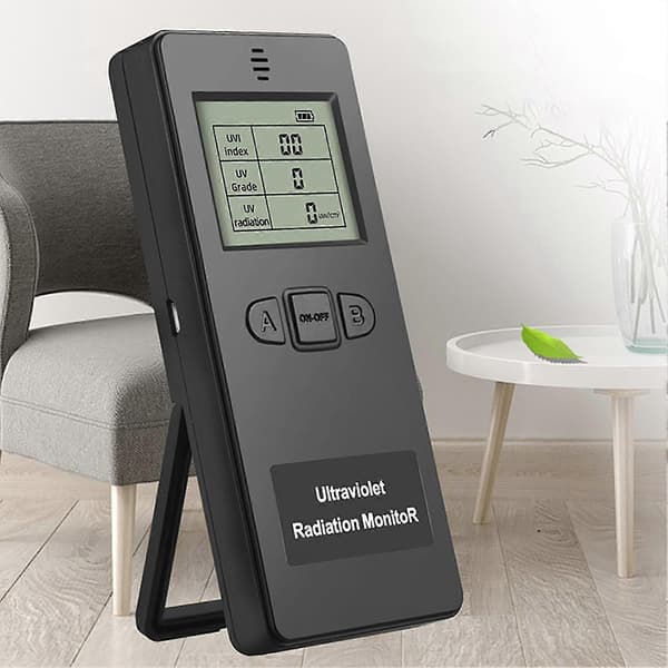Digital Ultraviolet Strålingsdetektor UV UVI Måler Dosimeter Tester med Temperaturdisplay til Hjemmet