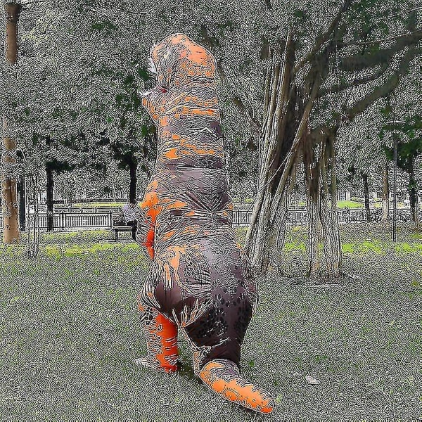 Børn Voksen Dinosaur Oppustelige Cosplay Kostumer T-rex Anime Tegneserie Festkjole Kostumer Halloween Kostume Til Mand Kvinde blue Fit Height 150-195cm