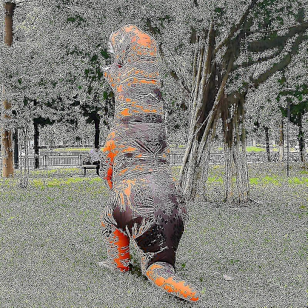 Lapsi Aikuinen Dinosaurus Puhallettavat Cosplay-asut T-rex Anime Sarjakuva Juhlapuku Asut Halloween-asu Miehelle Naiselle blue Fit Height 120-145cm