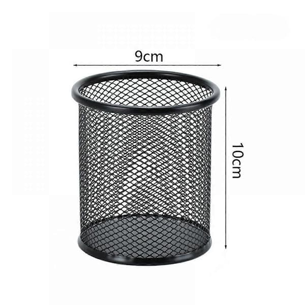 Pennholder Mesh Blyantholder For Skrivebord Kontor Penn Organizer 4 stk svart