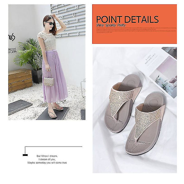Fit Flop Dam Glitter Toe Post Sls apricot 36
