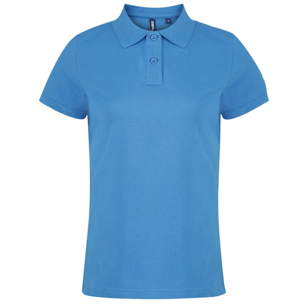 Asquith & Fox Dame/Dame Enkel kortarmet pikétrøye Sap Sapphire L