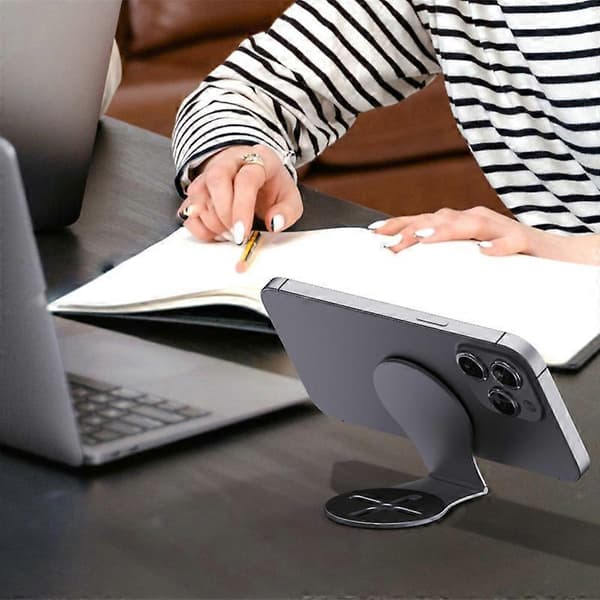 Avtakbar magnetisk mobiltelefonholder for bærbar PC/bil/skrivebord, grå