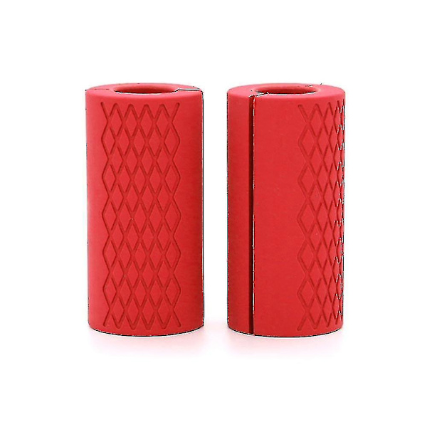 \"Tankotangon Gripsit 2kpl, Paksu Tanko Fat Grips, Käsipainoadapteri voimaharjoitteluun, Painotangon Tehostajat\" Red