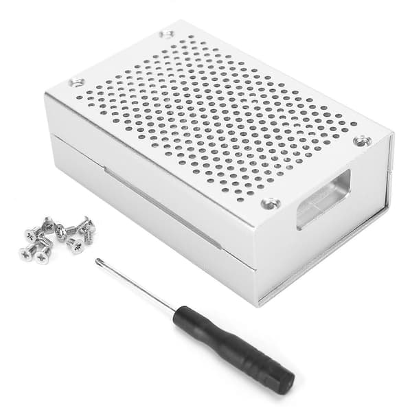 Beskyttende skal af aluminiumslegering, støvtæt varmeafledningskabinet til Raspberry Pi 3B