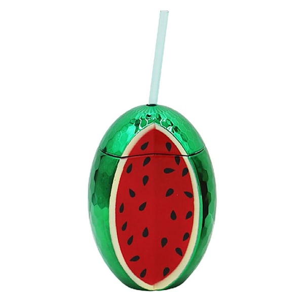 2 STK Vattenmelon Plast Cup Halm Cup Juice Mugg 2PCS