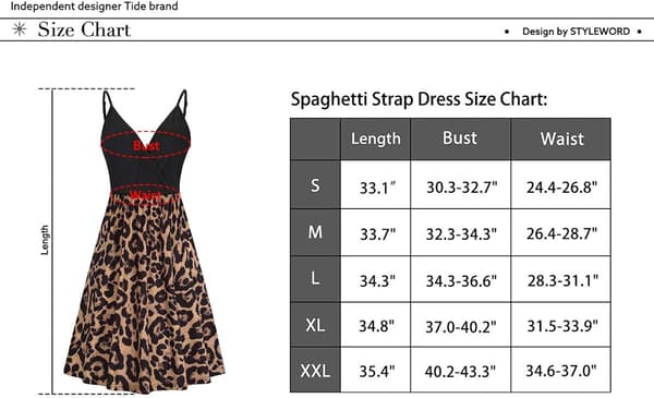 STYLEWORD Dame V-hals Blomstrete Spaghettistropp Su