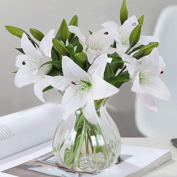 Konstgjorda Blommor 5 Styck Vita