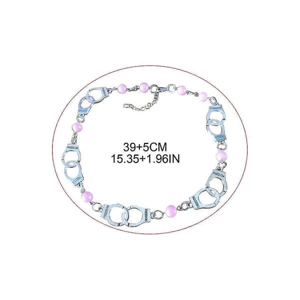 Egirl Smykker Cool Hule Håndjern Vedhæng Halskæde DIY Mode Perler Choker
