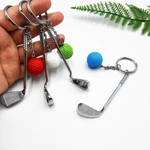 Pcs Golf Nøglering Mode Metal Golf Nøglering, Mini Golf Nøglering Golf Nøglering Gave til Mænd Kvinder Børn, 6 Farver