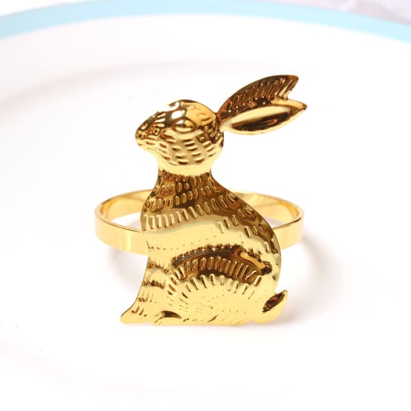 #6 Stykke Kreative Servietringe - Thanksgiving Kanin, Unikke Servietringe#