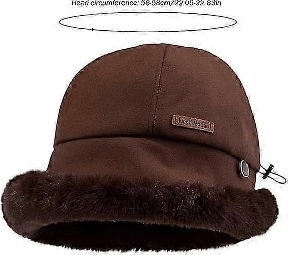 Pälshatt, fluffig vintervärmande hatt, plyschfiskarhatt för kvinnor, tonåringar, flickor