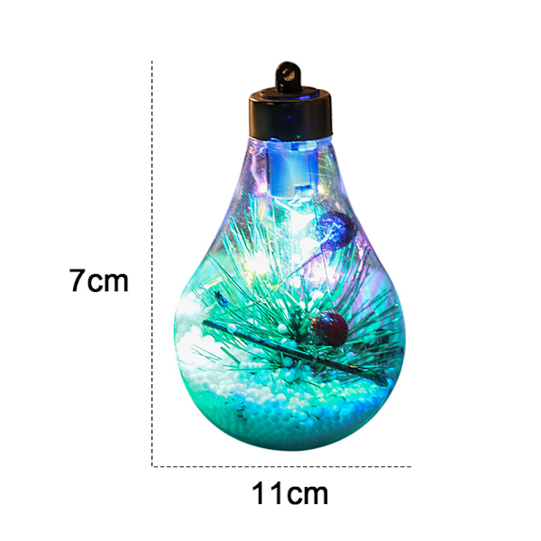Jouluinen Led Läpinäkyvä Joulupallo Joulukuusenkoriste style 5