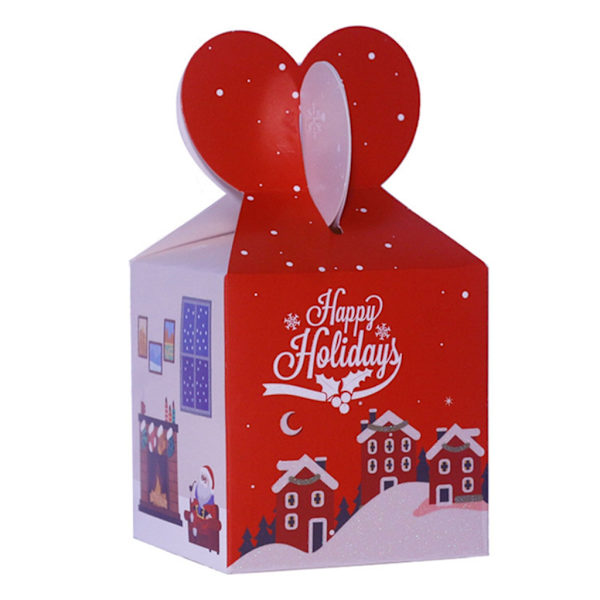 Julgodispresentförpackning 10 stycken Julfestfavorit Pappersgodisask null - Apple box 3