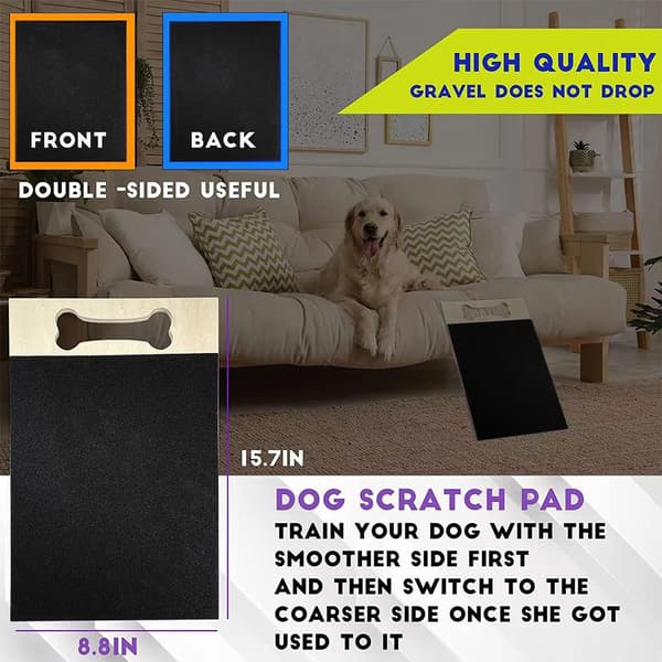 Dog Scratch Pad för naglar, Dubbelsidig Scratch Board för Dog Su BLACKA Single claw