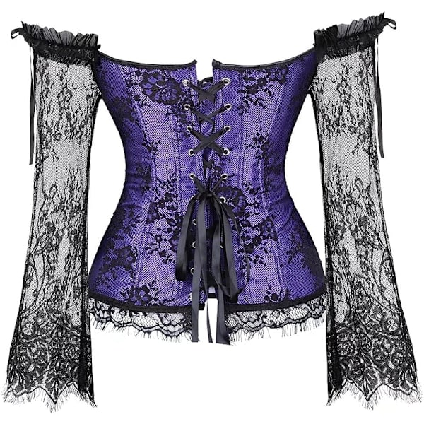 Korsetit naisille Overbust Bustier Top Gothic exy houlder Pueple S