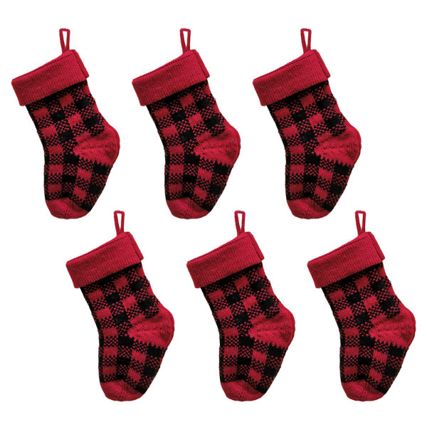 LimBridge Jul Ministrumpor, Kabelstickad Stickad Rustik red