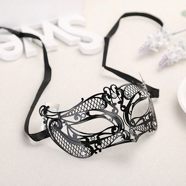 Maskeradmask för kvinnor Shiny Rhinestone Venetian Party Prom A