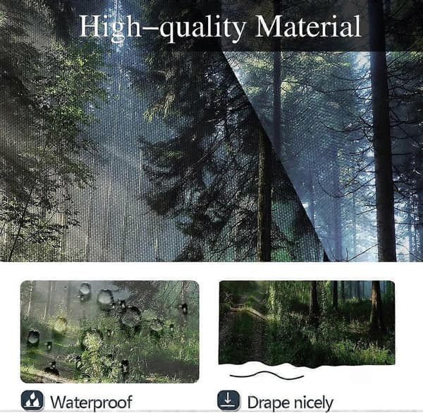 Skogsduschdraperi Naturligt Landskap Tallskog Solig Utsikt