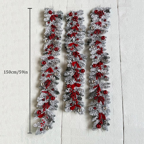 Jul flockande krans rottinghänge WREATH-40CM WREATH-40CM Wreath-40cm