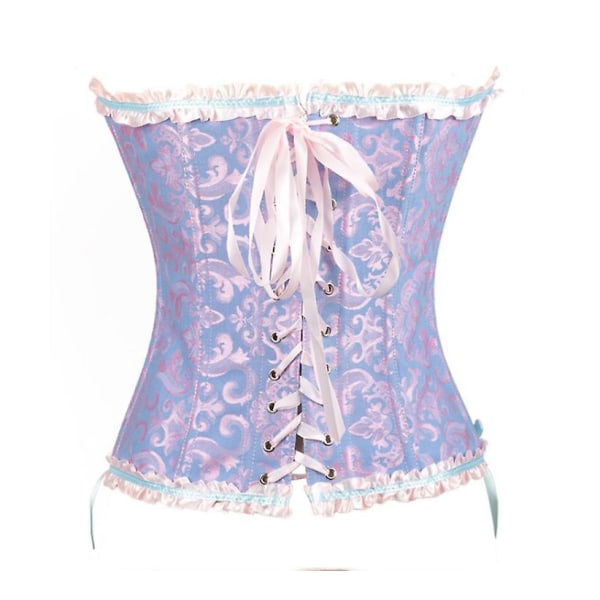 Jacquard-liivi muotoileva, olkaimeton korsetti Blue XXXL