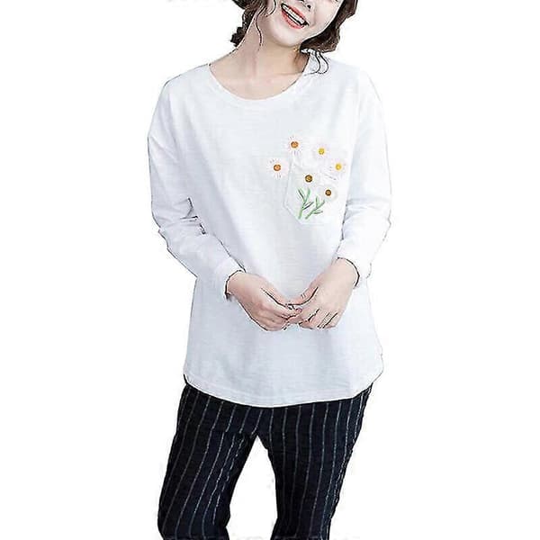 17 st Daisy Blomma Broderade Stryk-/Sy Applikationer För Ryggsäck Etc ()