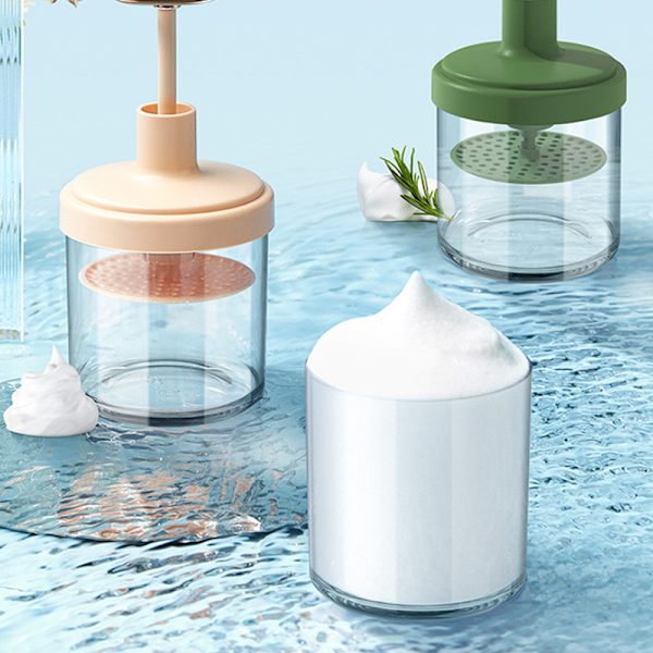 1st Portable Foam Maker Cup Bubble Ansiktsrens Bubbler Ansikt White