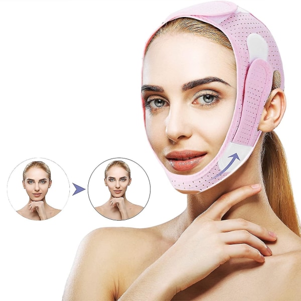 Double Chin Facial Slimming Belt V-formet Løfte Ansigtsstropper Løftemaske til at Fjerne Lovlinjer