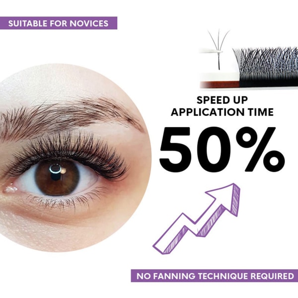 3 Leaf Clover Transplanting Ögonfransar Fluffiga Wispy självhäftande fransar för kvinnor Daglig ögonmakeup 14mm warpage d 0.07