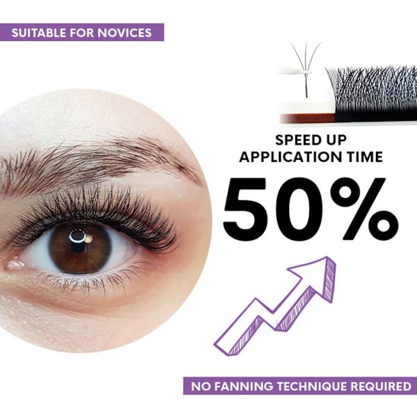 3 Leaf Clover Transplanting Ögonfransar Fluffiga Wispy självhäftande fransar för kvinnor Daglig ögonmakeup 9mm warpage d 0.07