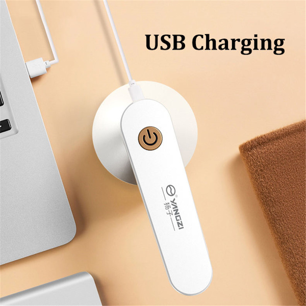 Elektrisk fnugfjerner Tøjrensestof USB Genopladelig white
