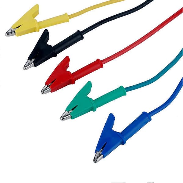5st P1037 Högspänning 1M 4mm Banankontakt till Krokodilklämma Testkablar för Multimeter