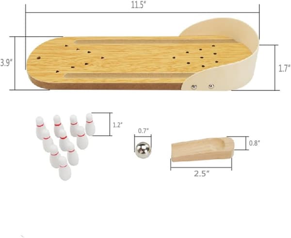Mini Bowling, Träbordsspel Bowling inomhus qd