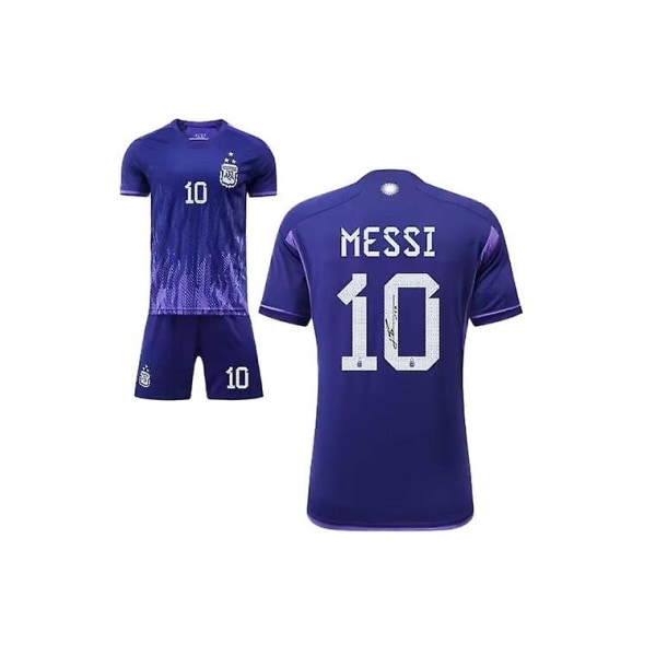 22-23 Argentina Three Stars Messi No.10 Fotbollströja T-shirt 110