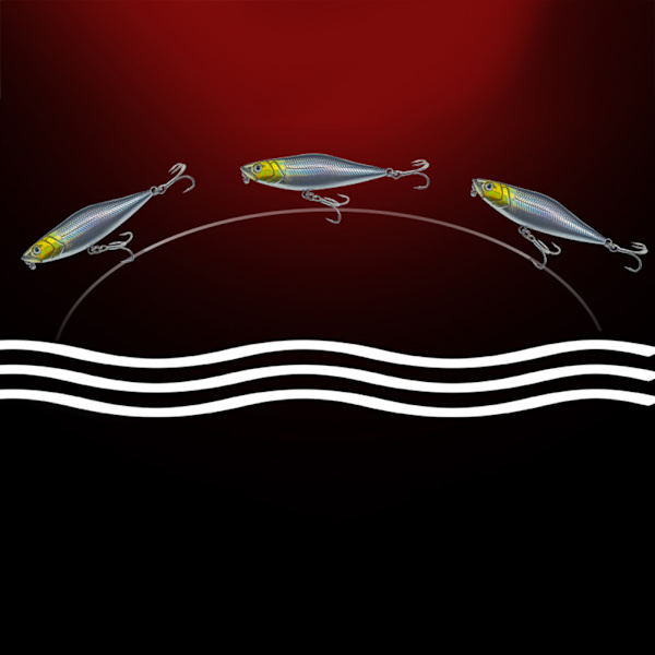 7,4 cm 6,5 g Bionics bete Flytande vattenpenna Vågklättrande propeller Traktor Fiskebete Fisketillbehör red head