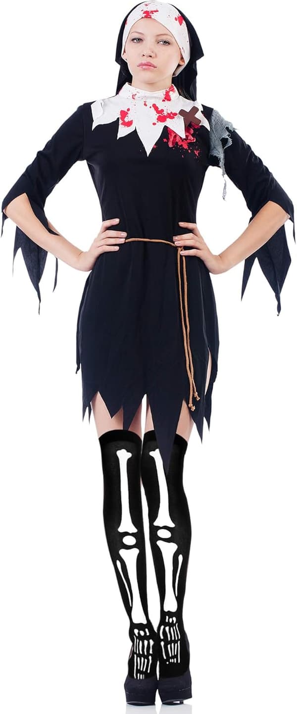 Tatuo kvinner strømper høye strømper for Halloween Cosplay kostyme,