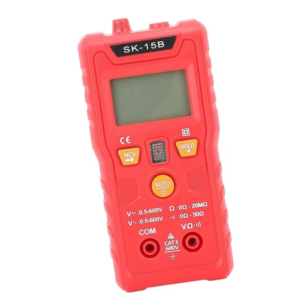 Digital Multimeter Testare Bil Fordon Intelligent Multi Tester Mini Ficktyp Brännskydd Multifunktionell Röd